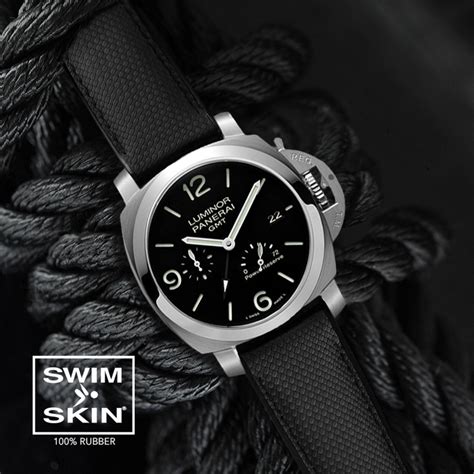 panerai rubber strap|rubber strap for panerai 44mm.